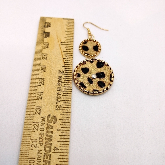Leopard Drop Earrings - Picture 4 of 4
